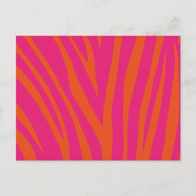 Modernes Zebra-Druckmuster Postkarte (Vorderseite)