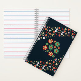 Modernes, zeitgenössisches Blumenzeitalter Notizbuch