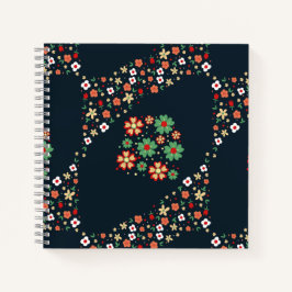 Modernes, zeitgenössisches Blumenzeitalter Notizbuch