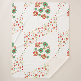 Modernes, zeitgenössisches Blumenzeitalter Sherpadecke