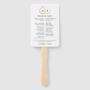 Modernes Zeremonie-Programm für Goldene Hochzeiten Fächer