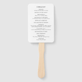 Modernes Zeremonie-Programm für Goldene Hochzeiten Fächer