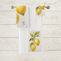 Modernes Zesty Lemon Monogram Set