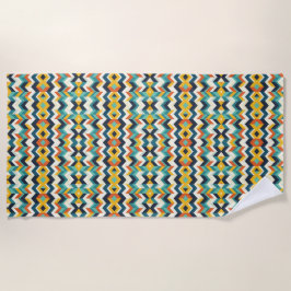 modernes Zickzack geometrisches Muster Strandtuch