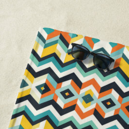 modernes Zickzack geometrisches Muster Strandtuch