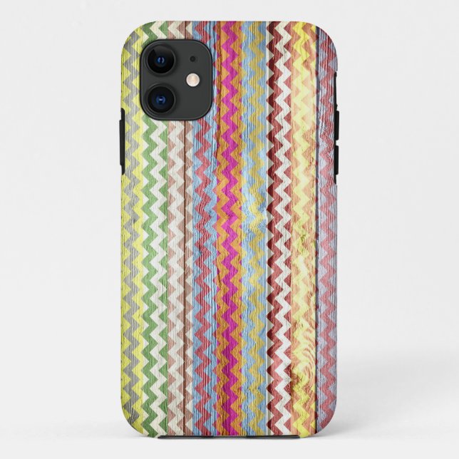 Modernes Zickzack Muster aus Holz #3 Case-Mate iPhone Hülle (Rückseite)