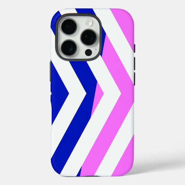 Modernes Zickzack Muster Case-Mate iPhone Hülle (Rückseite)