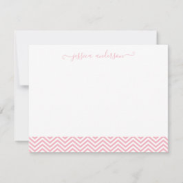 Modernes Zickzack Zigzag Girly Script Niedlich Blu Mitteilungskarte