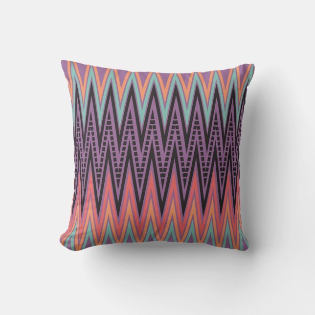 Modernes Zig Zag 2in1 Farbaztec Zickzack Polster (Vorderseite)