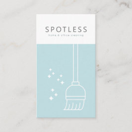 Modernes Zimmer Light Blue Reinigungsservice Haush Visitenkarte