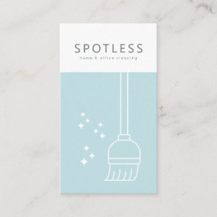 Modernes Zimmer Light Blue Reinigungsservice Haush Visitenkarte