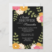 Modernes Zinnia- und Mums-Blume-Brautparty