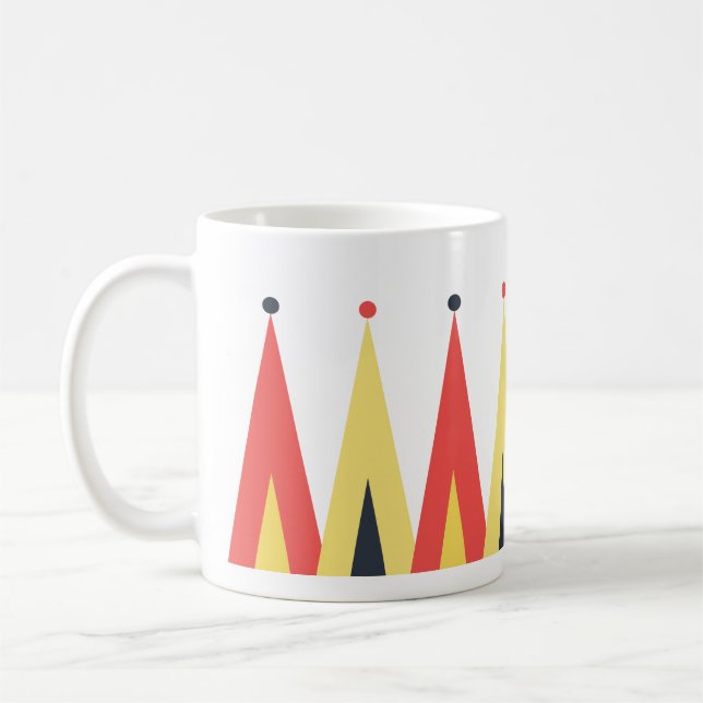 Modernes Zirkus Top-Muster Kaffeetasse (Links)