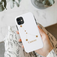 Modernes Zodiac-Schild-Goldkrebs | Element Wasser