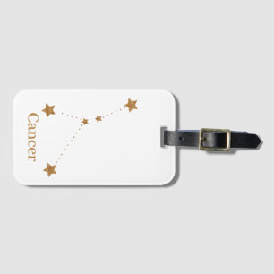 Modernes Zodiac-Schild-Goldkrebs Element Wasser Gepäckanhänger
