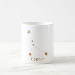 Modernes Zodiac-Schild-Goldkrebs | Element Wasser Kaffeetasse