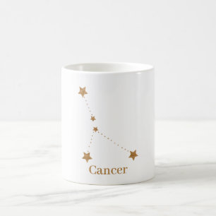 Modernes Zodiac-Schild-Goldkrebs Element Wasser Kaffeetasse