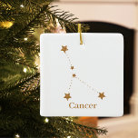 Modernes Zodiac-Schild-Goldkrebs | Element Wasser Keramikornament<br><div class="desc">Modernes Zodiac-Schild-Goldkrebs | Element Wasser</div>
