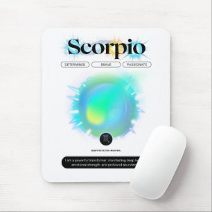 Modernes Zodiac-Schildkrötenzeichen Wasserelement Mousepad