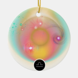 Modernes Zodiac Sign Libra Quote Air Element Keramik Ornament