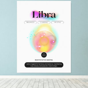 Modernes Zodiac Sign Libra Quote Air Element Leinwanddruck
