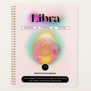 Modernes Zodiac Sign Libra Quote Air Element Planer