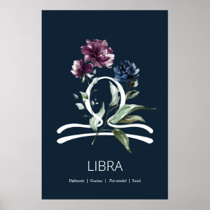 Modernes Zodiac-Star-Sign-Libra-Poster Poster