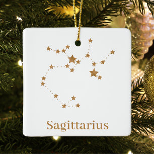 Modernes Zodiac-Zeichen Gold Sagittarier  Elementf Keramikornament