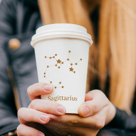 Modernes Zodiac-Zeichen Gold Sagittarier| Elementf Pappbecher