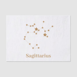 Modernes Zodiac-Zeichen Gold Sagittarier| Elementf Seidenpapier