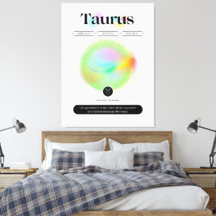 Modernes Zodiac-Zeichen Taurus Zitat-Erdelement Leinwanddruck