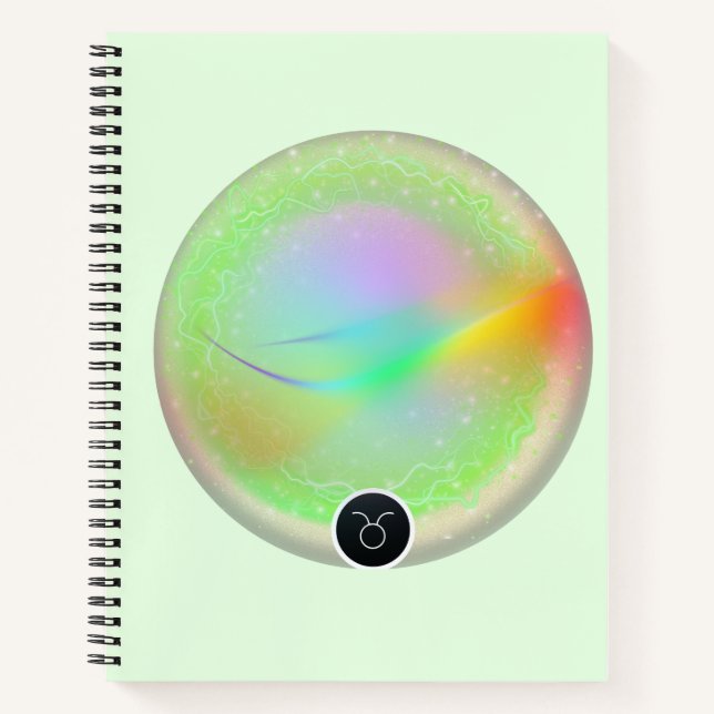 Modernes Zodiac-Zeichen Taurus Zitat-Erdelement Notizbuch (Vorderseite)