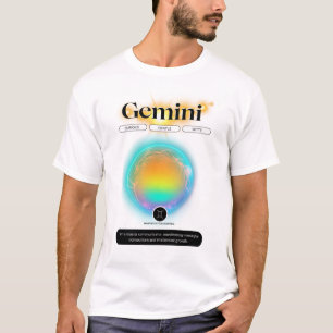 Modernes Zodiac-Zeichen-Zwillingsflugelement T-Shirt