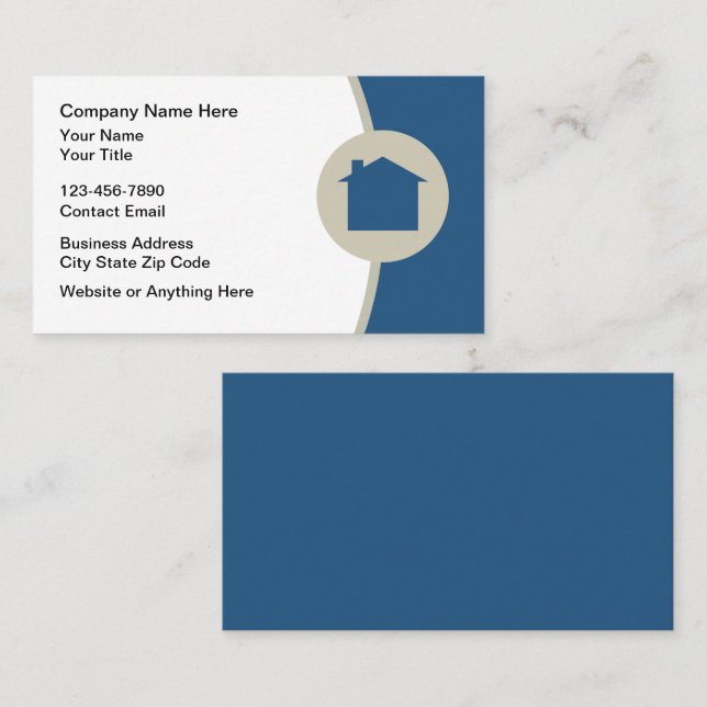 Modernes Zuhause Services Business Card Design Visitenkarte (Vorne/Hinten)