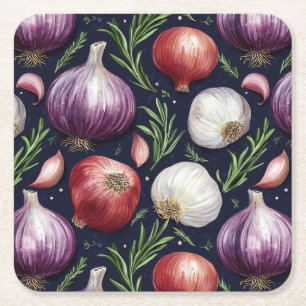 Modernes Zwiebelmuster Rechteckiger Pappuntersetzer