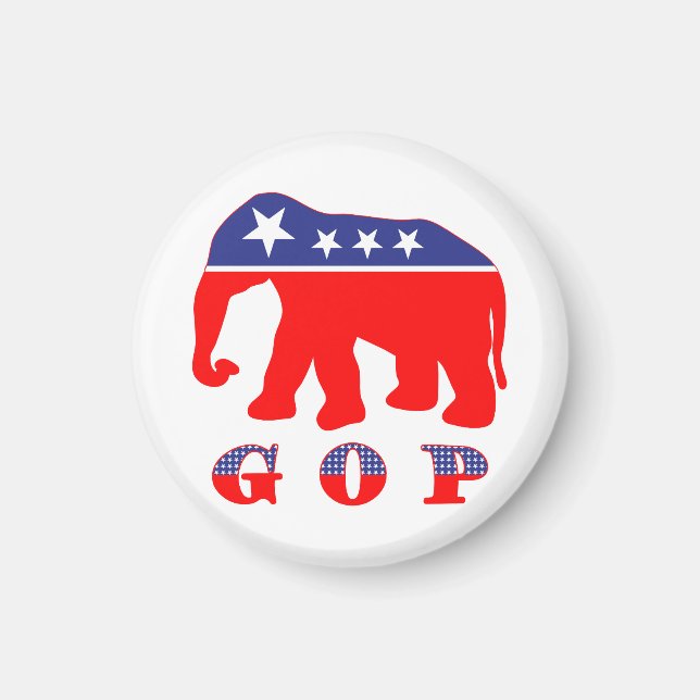Modernisierter GOP-Elefant Magnet (Vorne)