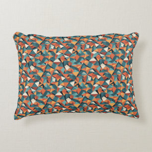 Modernist Facets Mikroprisma Orange Türkis Dekokissen