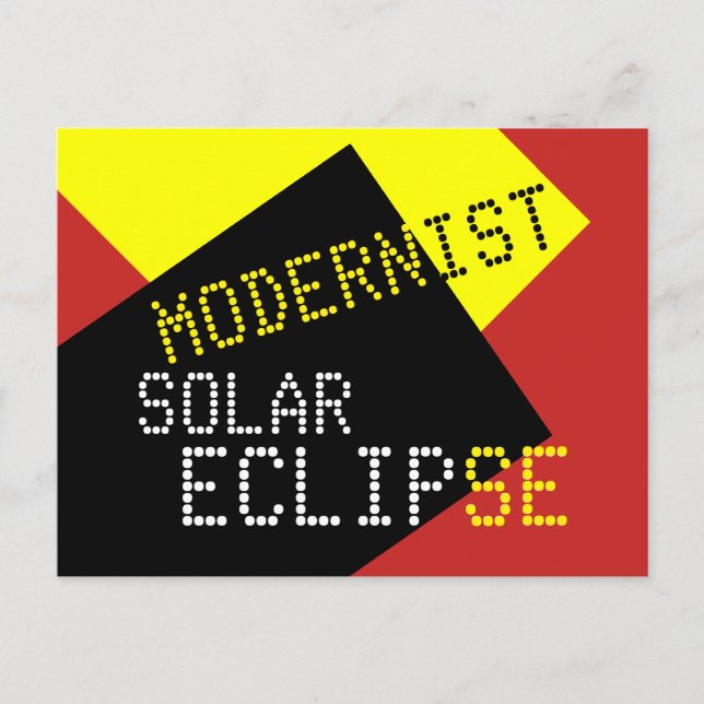 Modernist Solar Eclipse Funny individuell anpassba Einladungspostkarte (Vorderseite)
