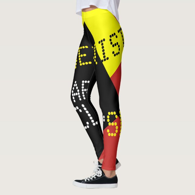 Modernist Solar Eclipse Funny individuell anpassba Leggings (Links)