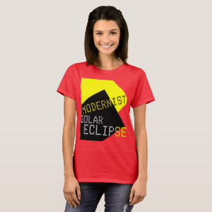 Modernist Solar Eclipse Funny individuell anpassba T-Shirt