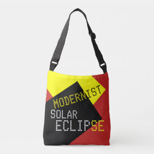 Modernist Solar Eclipse Funny individuell anpassba Tragetaschen Mit Langen Trägern