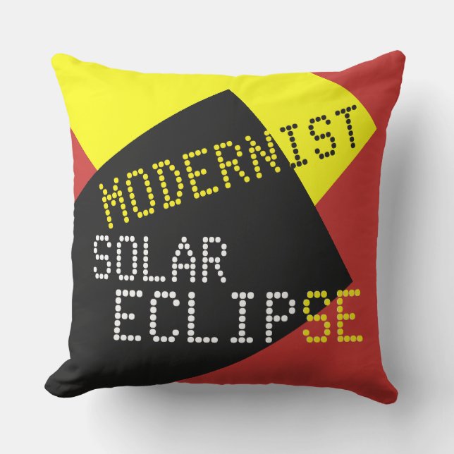 Modernist Solar Eclipse Lazy Funny individuell anp Kissen Für Draußen (Vorderseite)