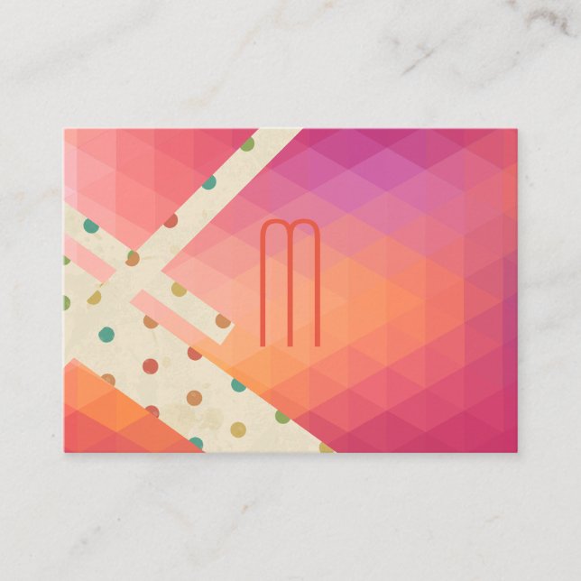 Modernist und Polka Dot Clash Visitenkarte (Vorderseite)