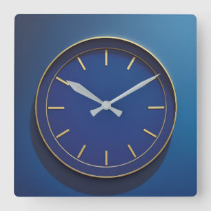 Modernistische blaue Wanduhr