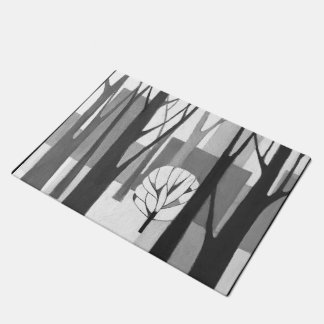 Modernistische städtische Winter-Malerei-Fußmatte Fußmatte