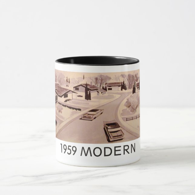 Modernistische WohnTasse echte 1959 Tasse (Zentrum)