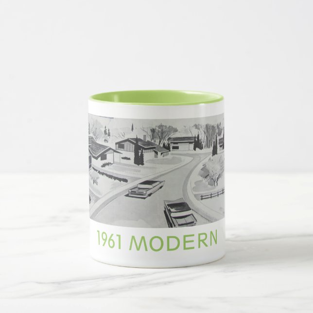 Modernistische WohnTasse echte 1961 Tasse (Zentrum)