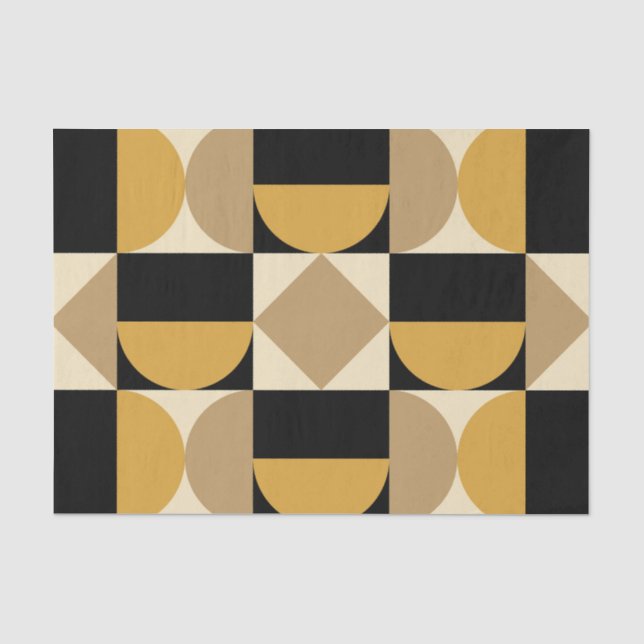 Modernistisches geometrisches Design Seidenpapier (Vorderseite)