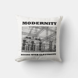 Modernität beginnt mit elektrischen Netzen Kissen