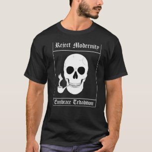 Modernität Embrace Traditionsskull ablehnen T-Shirt